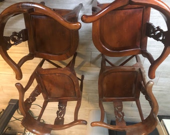 Chinese Horseshoe Chairs - Set of 4