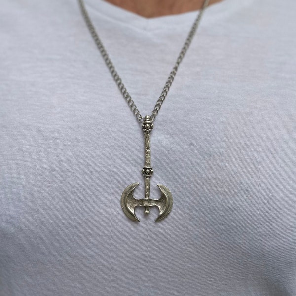 Men Necklace, Viking Axe Pendant Necklace for Men , Necklace for Men, Silver Jewelry for Men, Viking Axe Necklace for Men Gift for him, Axe