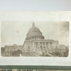 Vintage 1920s rppc - US Capitol Building, Washington DC - Real Photo Postcard, Palazzo del Governo, Senato, Camera dei Rappresentanti
