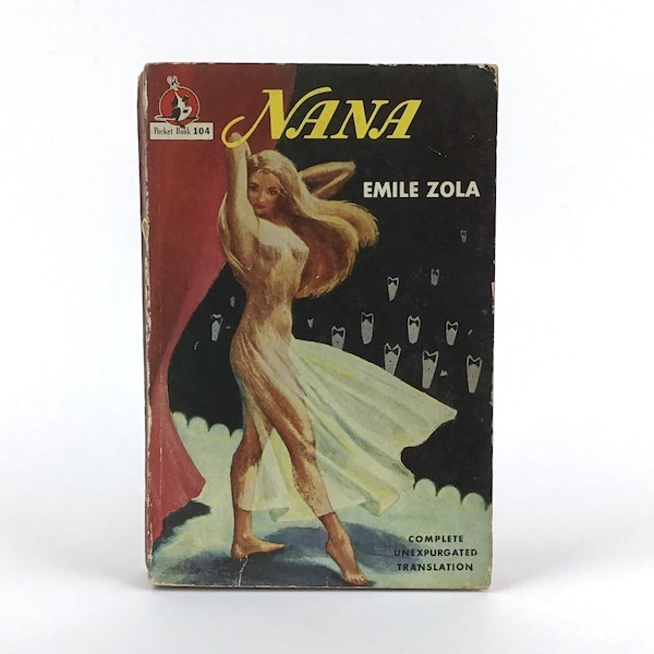 Nana - Emile Zola - 1948 paperback Pocket Books 104 French Second Empire Literature Vintage PBK Novel