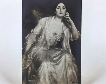 Margaret Illington in The Lion and the Mouse - 1900s postcard Rotograph series B1380 Victorian Stage Actress, Early Hollywood, Silent Screen