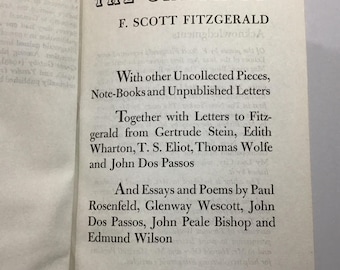 The Crack-Up - F. Scott Fitzgerald - Vintage 1959 HC Book - New Directions Books - Compilation, Jazz Age, The American Dream, Alcoholism