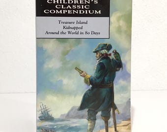 Treasure Island, Kidnapped, Around the World in 80 Days - Robert Louis Stevenson; Jules Verne - Vintage 1999 SC Book - Parragon - Adventure
