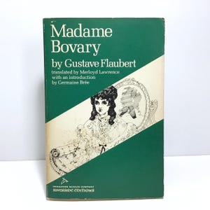 Madame Bovary - Gustave Flaubert - Vintage 1969 Softcover Book, Riverside Edition - Classic French Literature Fiction Novel Pbk
