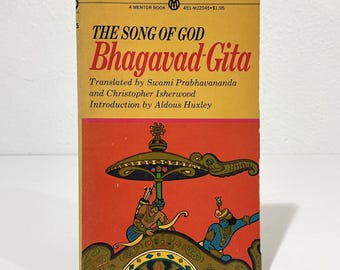The Song of God: Bhagavad-Gita - 1972 Paperback Book New American Library / Mentor Edition - Krishna, Hindu Scripture Text / Philosophy Pbk