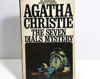Seven Dials Mystery - Agatha Christie - Vintage Paperback Book Bantam Edition - 1970s Classic Murder Mystery Suspense PBK Whodunnit