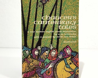 Chaucer's Canterbury Tales  - Geoffrey Chaucer - 1966 Paperback Book, Washington Square Press Ed. - Classic Early English Literature Pbk