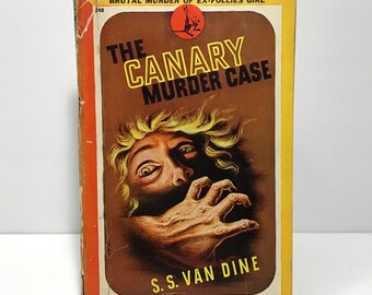 The Canary Murder Case - S.S. Van Dine - Vintage 1945 Paperback Book, 2nd Pocket Book Edition - Classic Crime Murder Mystery Pbk