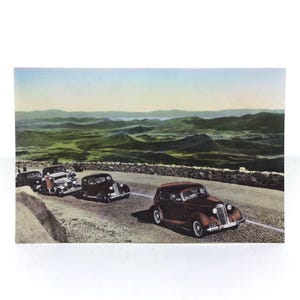 Blick nach Osten vom Whiteface Mountain Road, New York - Vintage c.1930er Jahre handkolorierte Alberttype ungestempelte Postkarte, Lake Champlain Ansicht