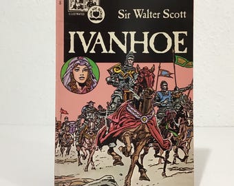 Ivanhoe - Sir Walter Scott - Vintage 1978 SC Book - Pendulum Press - Illustrated Classic Literature, Historical Fiction, Adventure, Romance