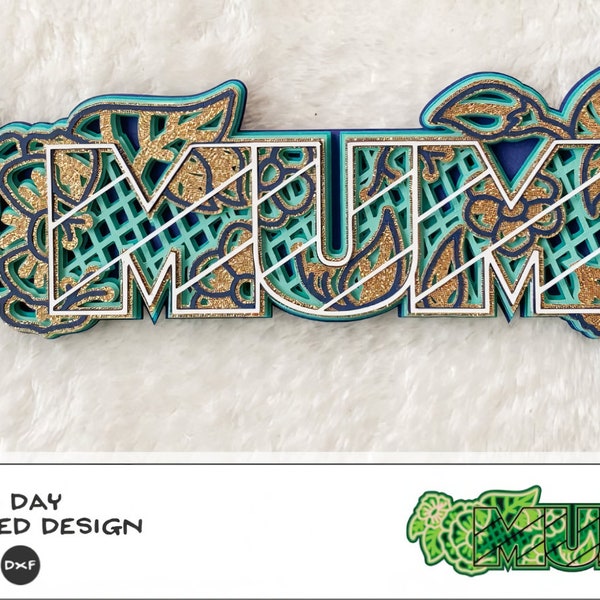 Mother's Day 3D Mandala SVG | Multi-Layer Mum Design Cut File