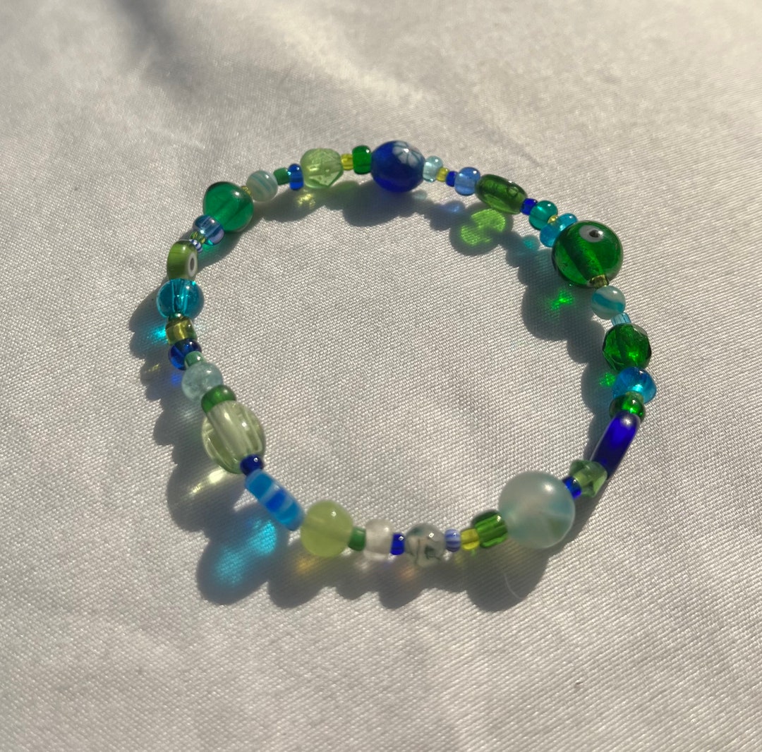 Handmade Colorful Custom Beaded Bracelet - Etsy