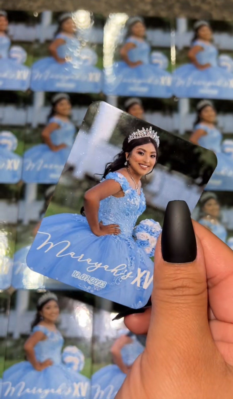 Quinceañera custom magnet. Party favors Wedding party favors. Birthday Party favors. Sweet 16 party favor. Recuerdos. Custom Party Favor image 1