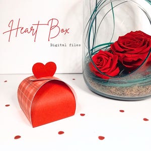 Gabarits Boîtes Coeur, Cricut SVG, Cricut Joy SVG, Boîte Chocolats svg, Boîte Mariage svg, Boîte Fête des Mères svg, Boîte Saint Valentin