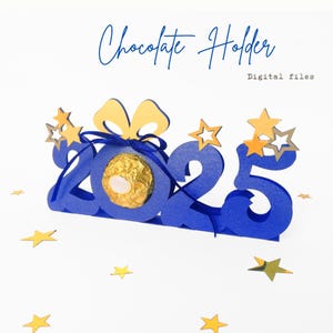 Gabarit 2025 Ferrero Rocher, Cricut SVG, Cricut Joy SVG, Silhouette 2025 SVG, New Year's Eve svg, Rocher Holder 2025 - 2025 Paper