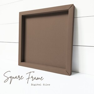 Cadre 20x20x1.5 cm - Cadre 7,87x7,87x0.59 in - Cricut Svg - DXF - FCM - PDF - Gabarit Cadre 3D Lightbox ou Shadowbox - Frame Template