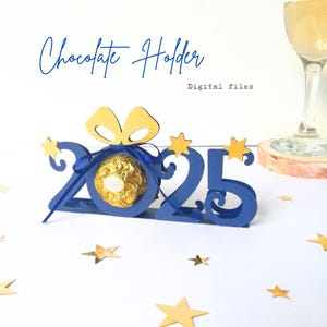 Gabarit 2025 Ferrero Rocher, Cricut SVG, Cricut Joy SVG, Silhouette 2025 SVG, New Year's Eve svg, Rocher Holder 2025 - 2025 Paper