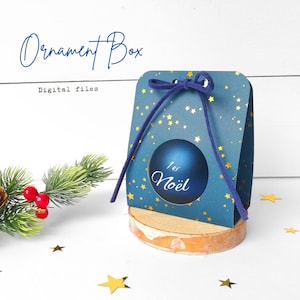 Lote 16 tamaños archivos Caja de adornos de Navidad SVG, Cricut, Cricut Joy, Silueta, ScanNCut, Caja de adornos de Navidad Svg, Caja de Navidad Cricut