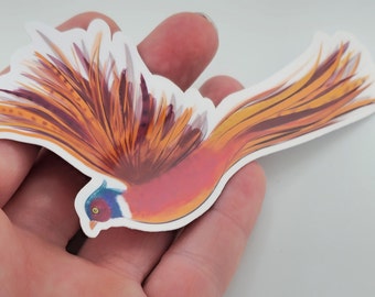 Pheasant Sticker Watercolor Glossy Vinyl Sticker