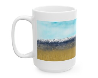 Montana's Crazy Mountains Ceramic Mug, (11oz, 15oz)