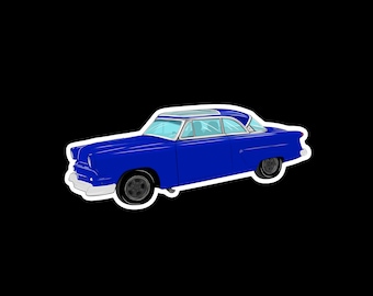 1950's Classic Car Sticker Customizable Color