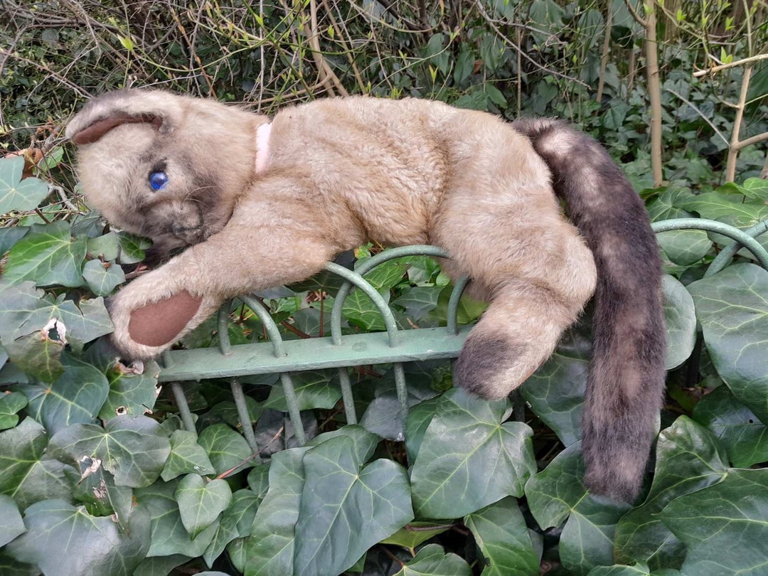 Merrythought Rare Vintage Stuffed Cat Toy Circa 1950s Etsy