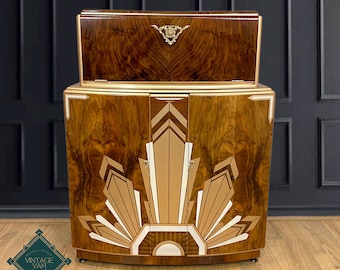 Art Deco cocktail cabinet, liquor cabinet, bar cabinet, Fox Theatre Washington.