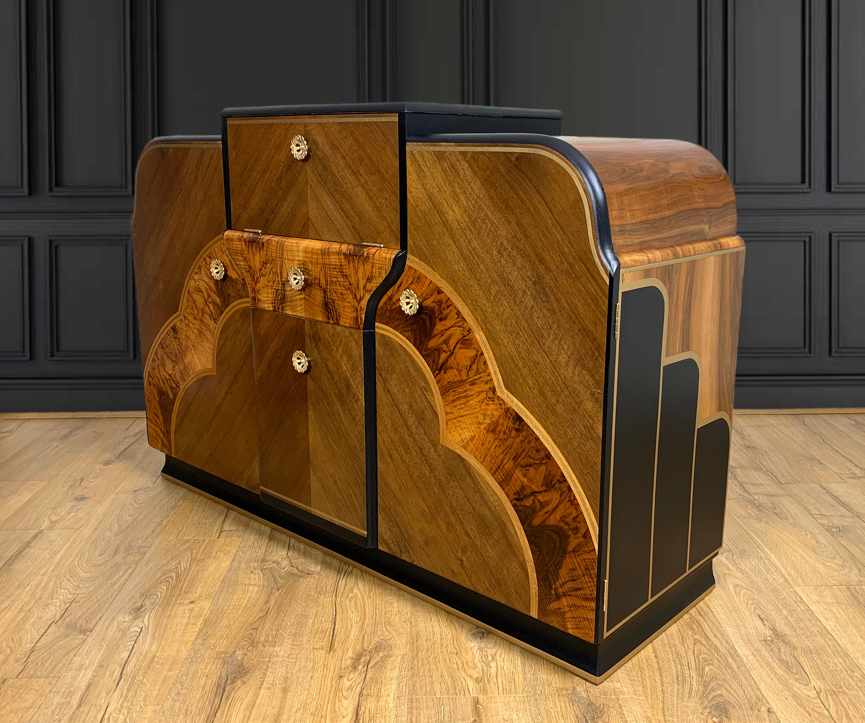 Art Deco cocktail cabinet, liquor cabinet, bar cabinet