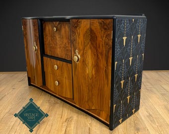 Art Deco cocktail cabinet, liquor cabinet, bar cabinet, Madison Belmont building.