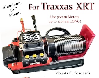 Soporte RCP-ESC compatible con Traxxas XRT XLX2 - Max 6 - Max 5 Soporte de aluminio todo en uno