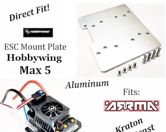 Placa de montaje ESC para ajuste directo Max 5 y Max 6 en camiones Kraton y Outcast 8s