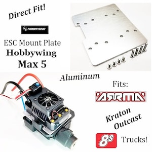 ESC Mount Plate for Max 5 and Max 6 Direct Fit into Kraton & Outcast 8s Trucks