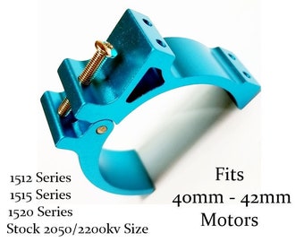 Soporte de montaje para ventilador RCP Xtreme Cool compatible con motores de 40 a 42 mm Ventiladores de 40 mm Azul claro