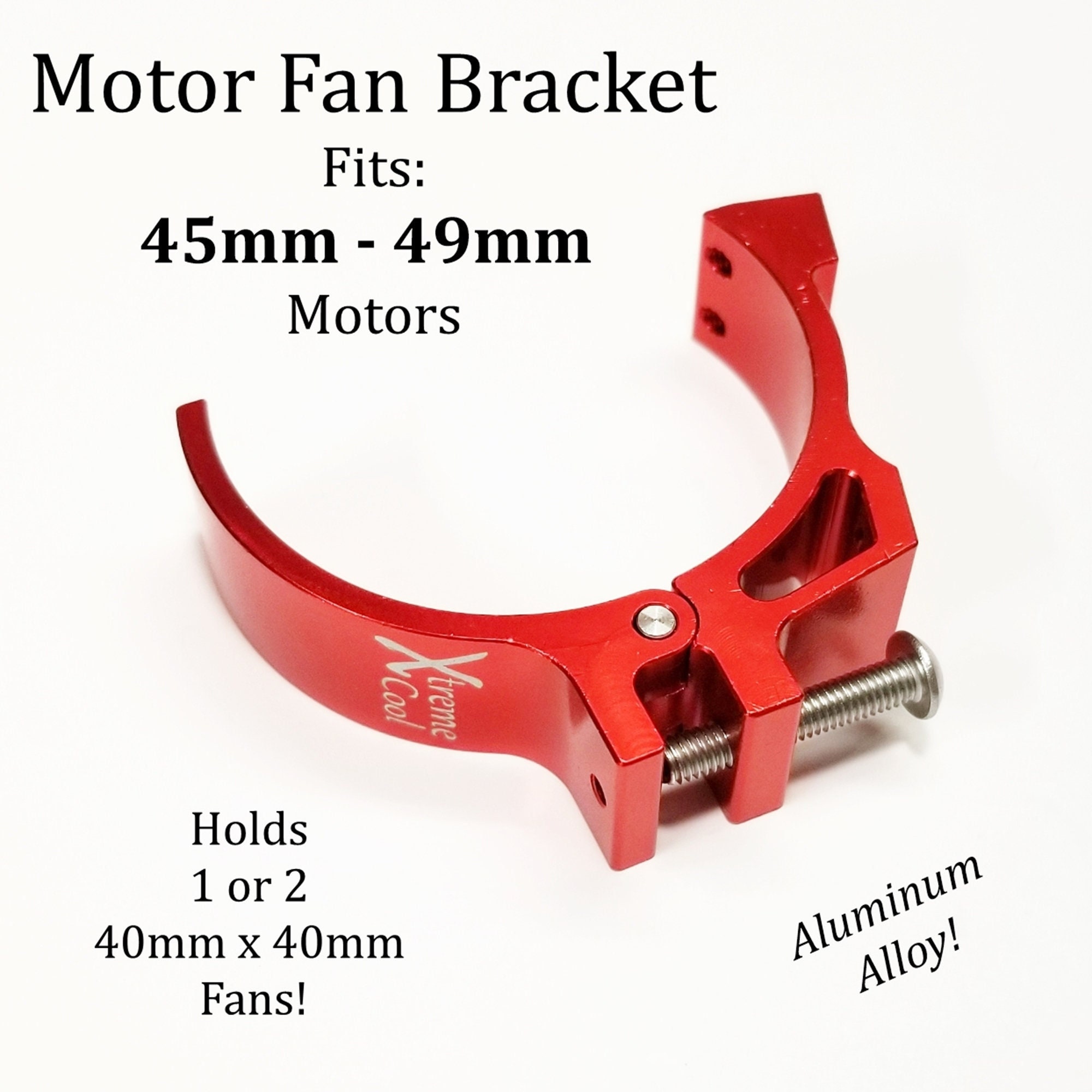 RCP Xtreme Cool Red Motor Fan Bracket Choose Your Bracket Size 45-49mm ...