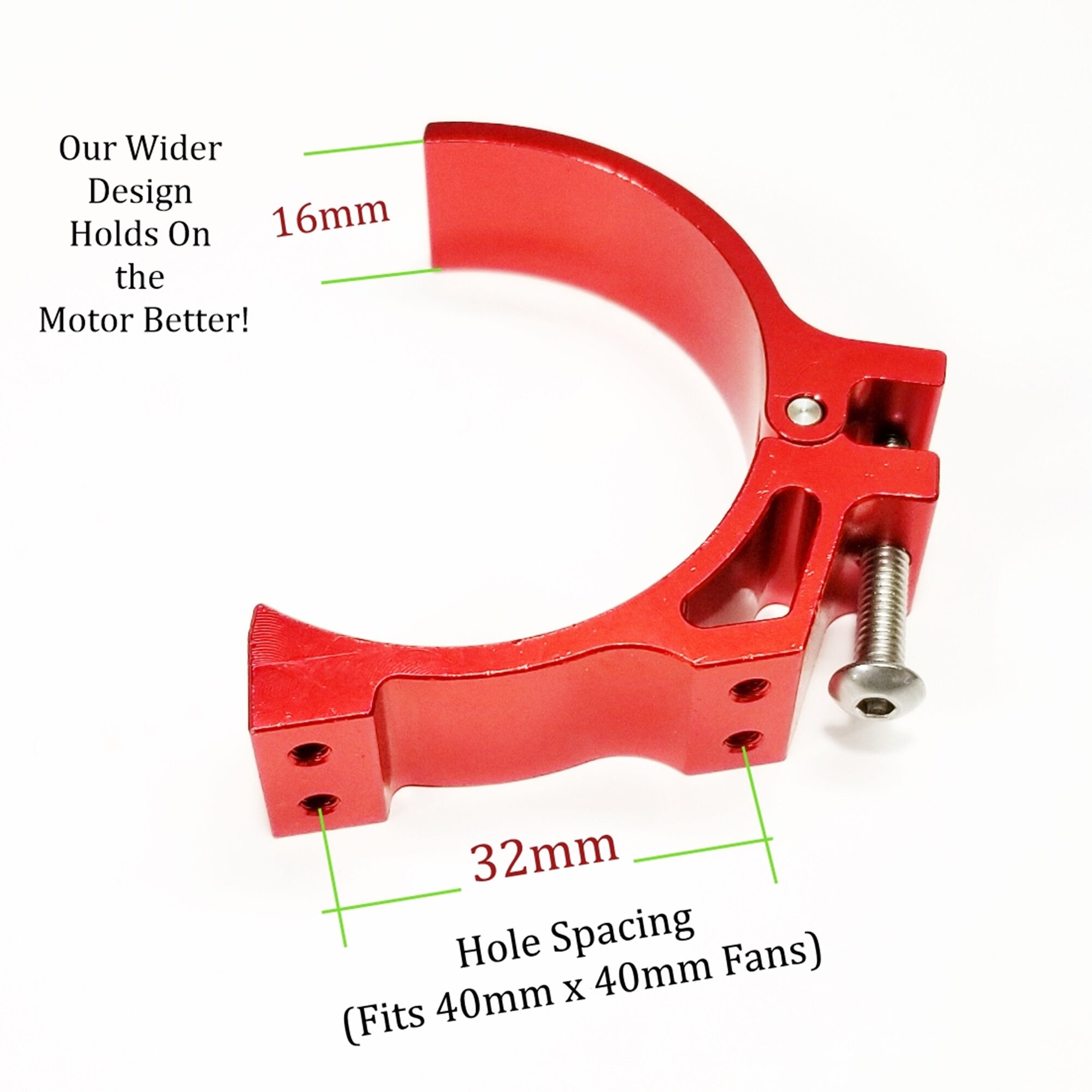 RCP Xtreme Cool Red Motor Fan Bracket Choose Your Bracket Size 45-49mm ...