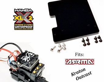 Placa de montaje ESC para XLX2, ajuste directo a ejes Kraton y Outcast 8s