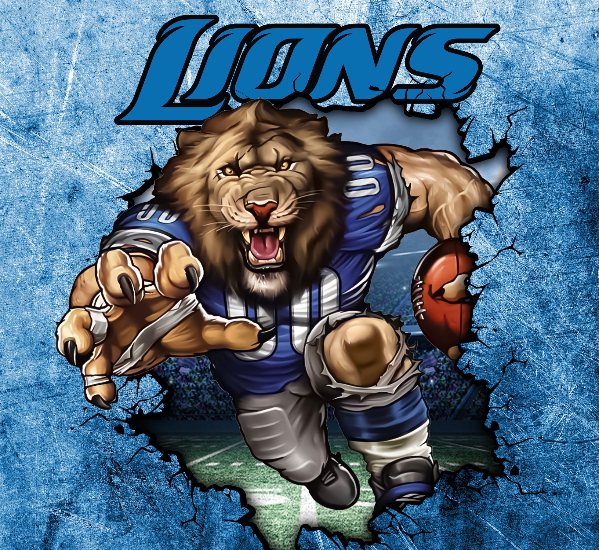 Detroit Lions Football 20 Oz Tumbler Wraps - Etsy