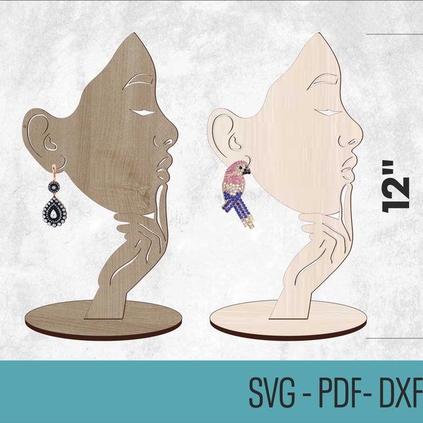 Earring Display Stand SVG Cut File, jewelry stand, earring stand , laser cut file