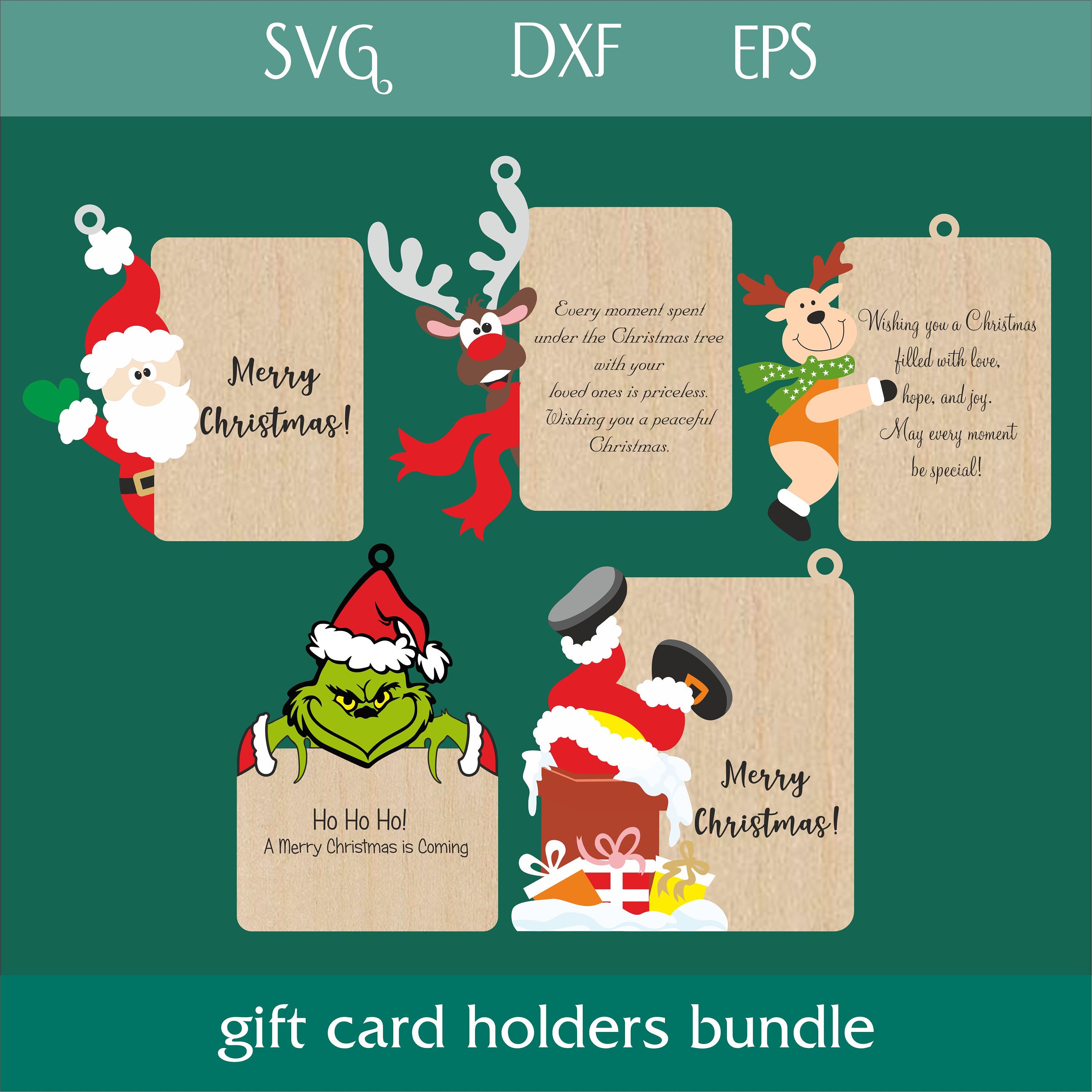 Gift Card Holder Tag Christmas Bundle