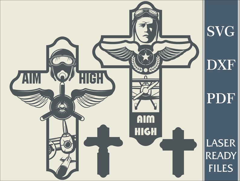 2 Air Force Cross Svg Veterans Cross SVG Military Cross SVG Dxf Pdf Svg
