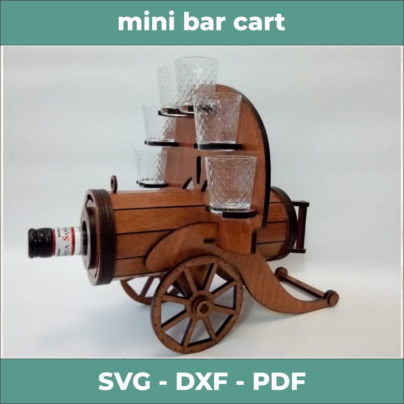 Tank Beer Pack Laser Cut Minibar Plywood Bottle Holder Glass Holder