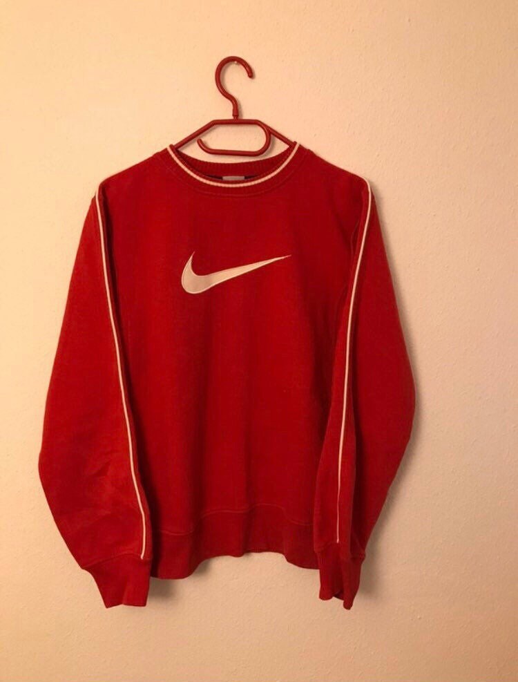 Red Nike Hoodie - Etsy UK