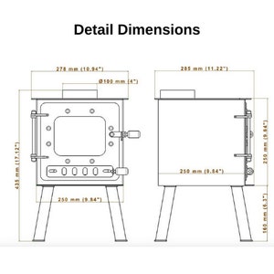Wood stove for tiny spaces, campervan,caravan,tent stove, tiny house stove,outdoor stove, wood burning stove image 7