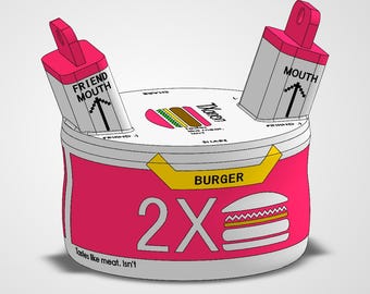 Marathon Inspired Drinkable Cheeseburger 3D model