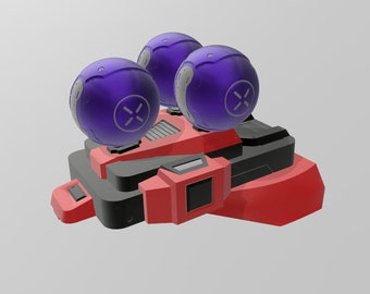 Halo Inspired Three Prayers Shoulders 3D Model