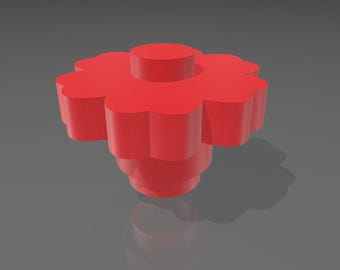 Lego Inspired Flower (Life Sized) 3D Model
