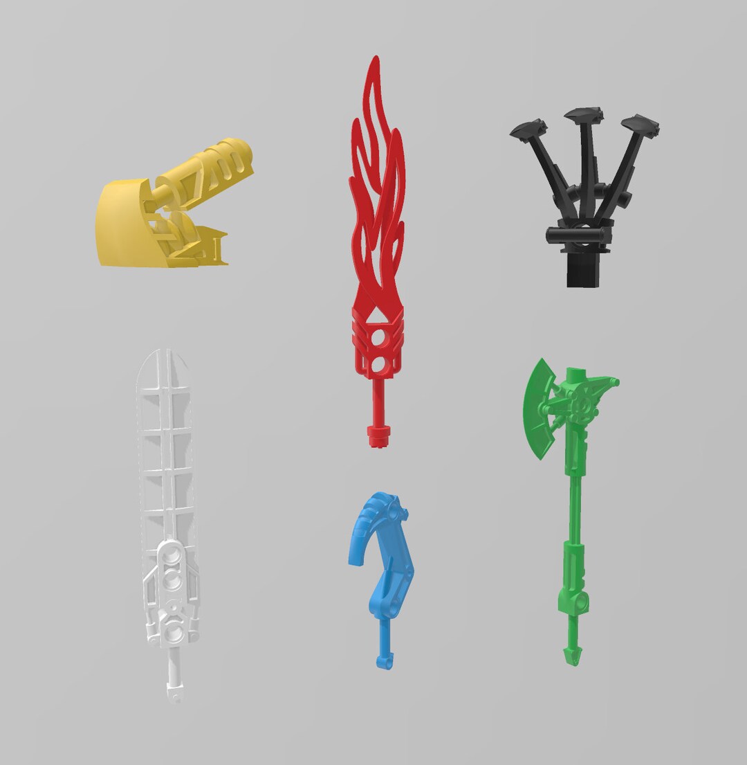 Bionicle Inspired Element Props 3D Printable Models Bundle - Etsy