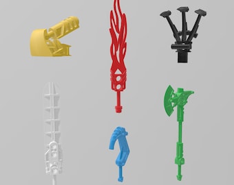 Bionicle Inspired Element Props 3D Printable Models Bundle
