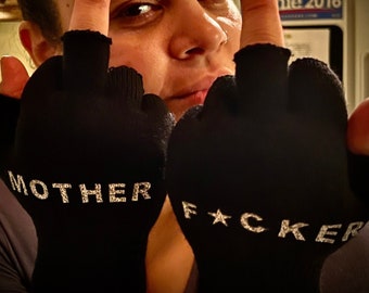 Madonna MOTHER F*CKER Fingerless Gloves