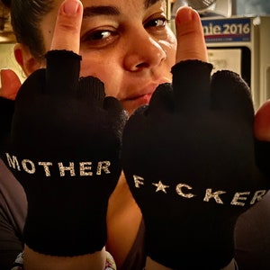 Madonna MOTHER F*CKER Fingerless Gloves
